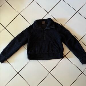 Lululemom Black Sherpa Half-Zip Pullover Sweater - Women XS/S